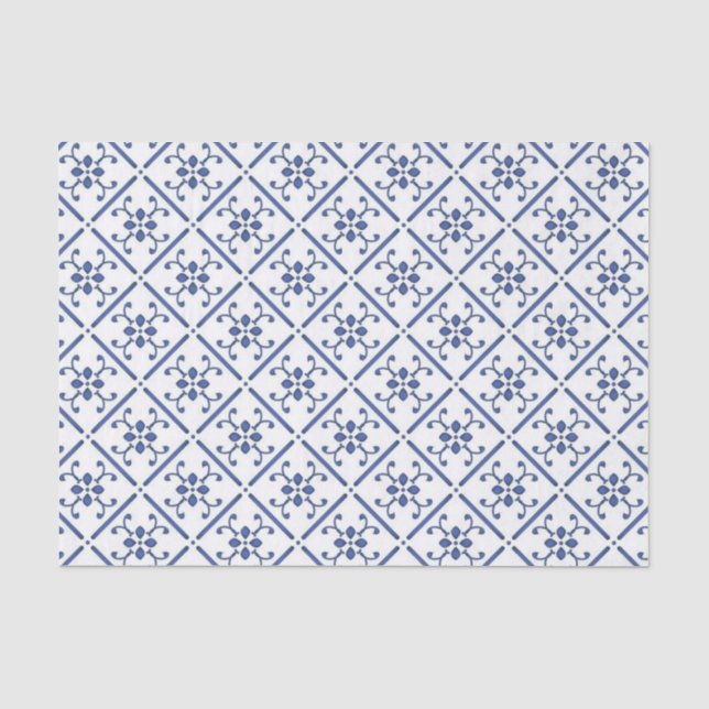 Vintage Italian Tiles Motif Tissue Paper (Front)