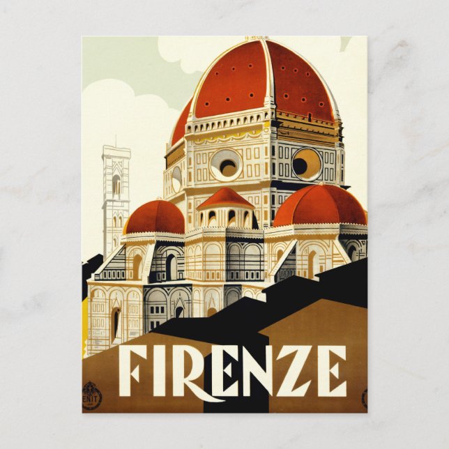 Vintage Italian Tourism Poster Postcard (Front)
