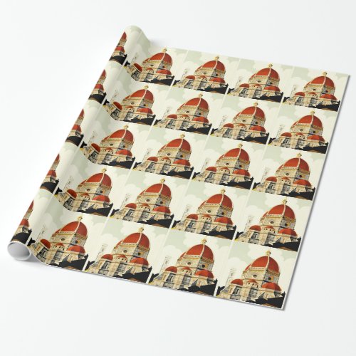 Vintage Italian Tourism Poster Wrapping Paper