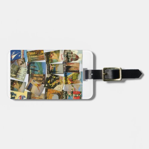Vintage Italian Travel Posters Collage  Luggage Tag