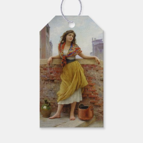 Vintage Italian Water_Carrier Girl Gift Tags