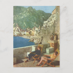 Vintage Italy, Amalfi coast 1930s Postcard