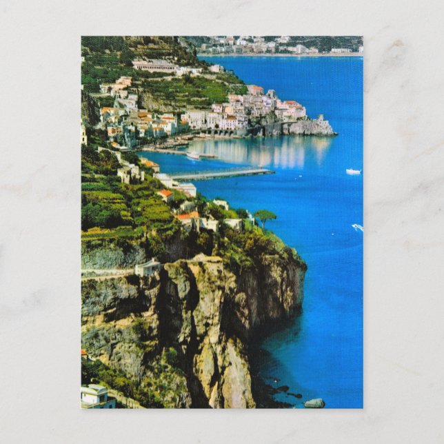 Vintage Italy, Amalfi Coast Postcard (Front)