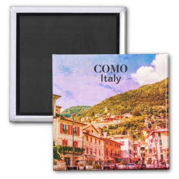 Vintage Italy Como Town Souvenir Magnet by stdjura at Zazzle