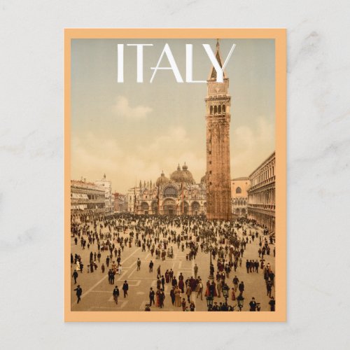 Vintage Italy Concert St Marks Place Venice Postcard