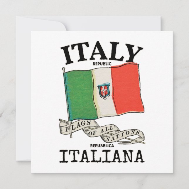 Vintage Italy Country Flag (Front)