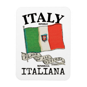 Vintage Italy Country Flag Magnet
