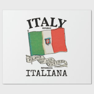 Vintage Italy Country Flag Wrapping Paper