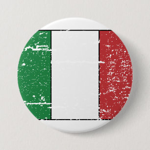 Vintage Italy Flag Button