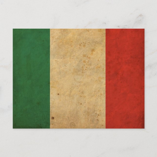 Vintage Italy flag Postcard (Front)