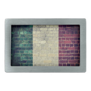 Vintage Italy flag Rectangular Belt Buckle