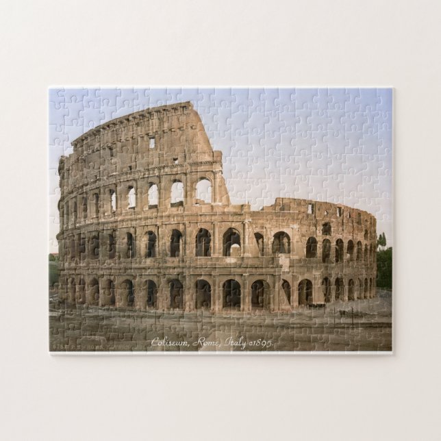Vintage Italy jigsaw, 1895 Coliseum, Rome Jigsaw Puzzle (Horizontal)