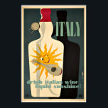 Vintage Italy Liqueur Alcohol Wine Art Deco Poster<br><div class="desc">A reproduction print of an advertising poster for an Italian Alcohol Brand Retro Art Deco poster. Digitally refurbished to bring out the original colors,  even better and fix as many imperfections as possible.</div>