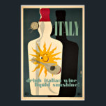 Vintage Italy Liqueur Alcohol Wine Art Deco Poster<br><div class="desc">A reproduction print of an advertising poster for an Italian Alcohol Brand Retro Art Deco poster. Digitally refurbished to bring out the original colors,  even better and fix as many imperfections as possible.</div>
