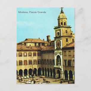 Vintage Italy, Modena, Piazza Grande Postcard