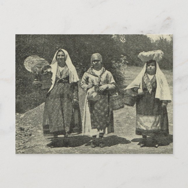 Vintage Italy, Sicily,  Traditional costume Postcard (Front)