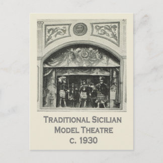 Vintage Italy, Sicily, Traditional Model Theatre Postcard
