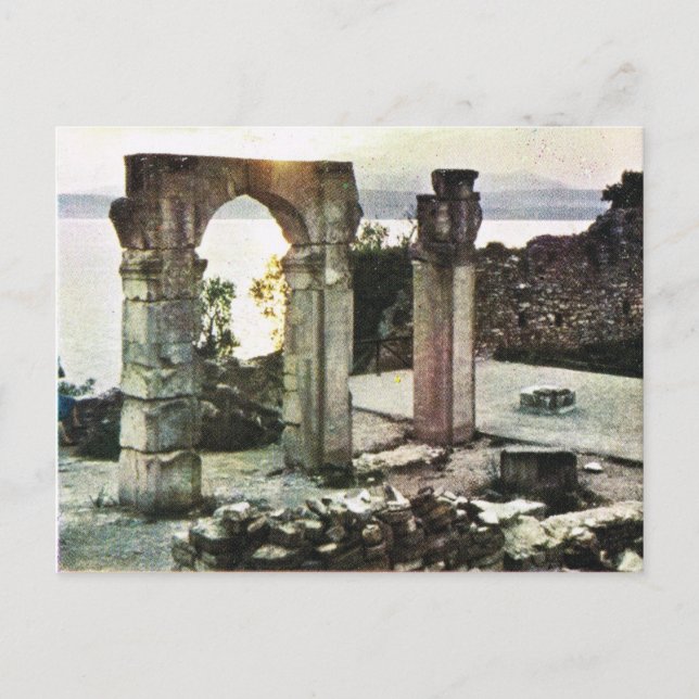 Vintage Italy,    Sirmione, Garda, Roman ruins Postcard (Front)