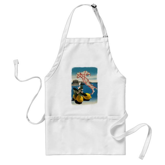 Vintage Italy Travel Adult Apron (Front)