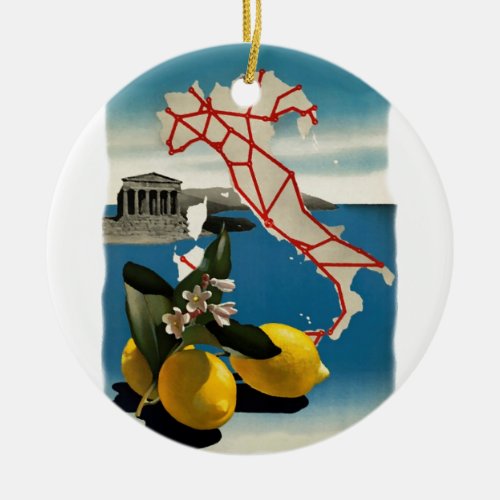 Vintage Italy Travel Ceramic Ornament