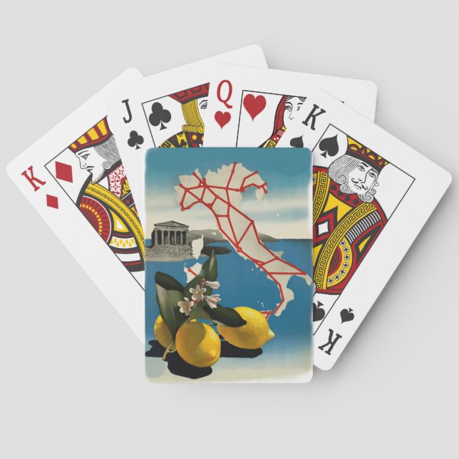 Vintage Italy Travel Poker Cards (Back)