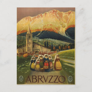 Vintage Italy Travel Poster Postcard
