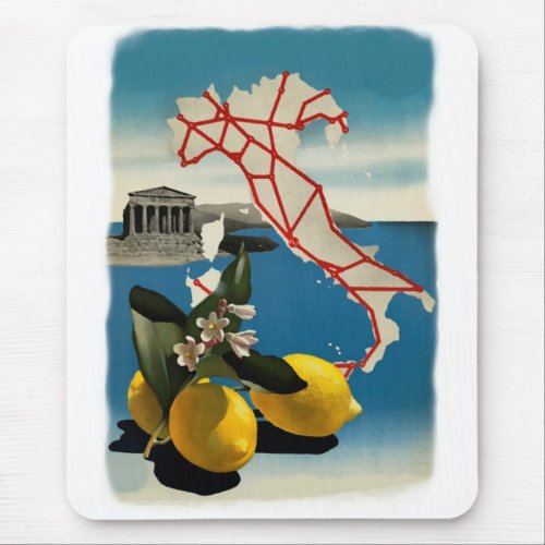 Vintage Italy Travel Vertical Mousepad