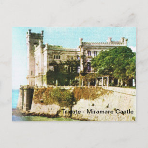 Vintage Italy, Trieste, Miramare Castle Postcard