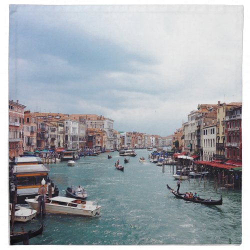 Vintage Italy Venice Canal Photo Napkin