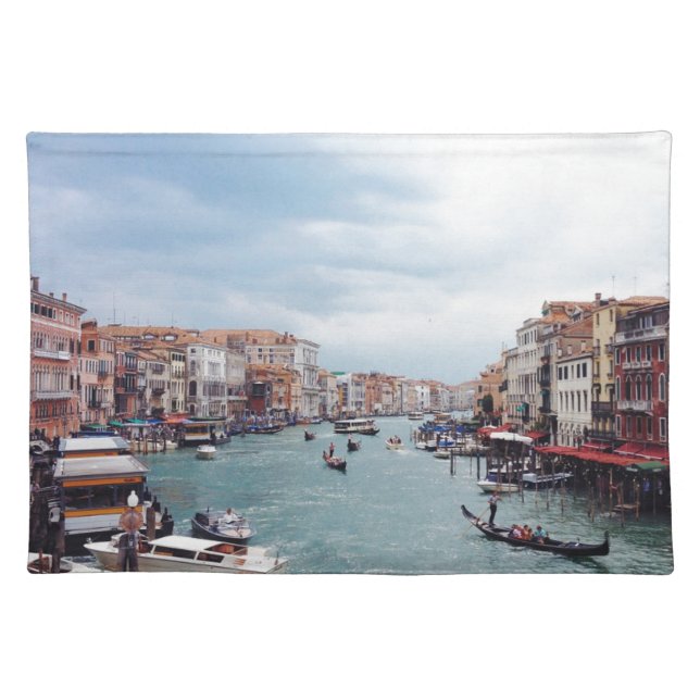 Vintage Italy Venice Canal Photo Placemat (Front)