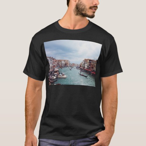 Vintage Italy Venice Canal Photo T_Shirt