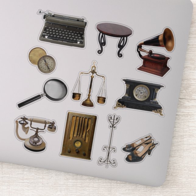 Vintage Items Journal Scrapbook Stickers set 2 (Detail)