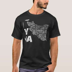 Vintage It's In My DNA Iran Fingerprint Map Irania T-Shirt