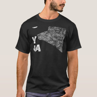 Vintage Its In My DNA Iraq Fingerprint Map Iraqi P T-Shirt
