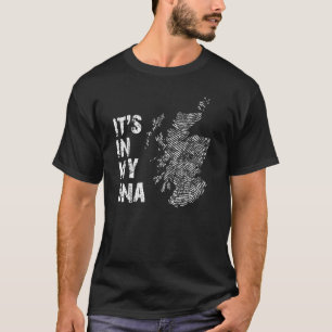 Vintage It's In My DNA Scotland Outline Map Scotti T-Shirt