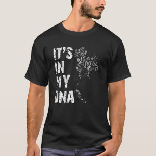 Vintage It's In My Dna Thailand Fingerprint Map Th T-Shirt