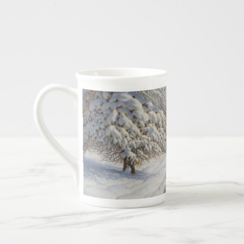 Vintage Ivan Choultse Winter Landscape    Bone China Mug