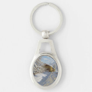 Vintage Ivan Choultse Winter Landscape    Keychain