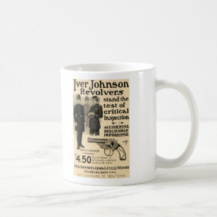 Vintage Iver Johnson Revolver Gun Ad Coffee Mug