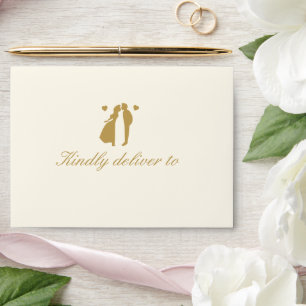 Vintage Ivory Elegant Ballroom Wedding Envelope