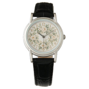 Vintage Ivory Floral Rose Watch