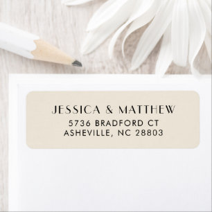 Vintage Ivory Wedding Return Address Label