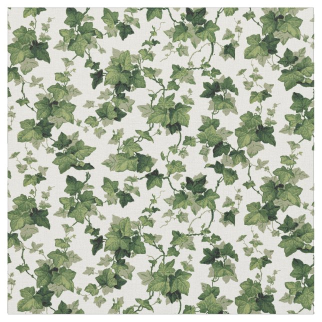 Vintage Ivy pattern Fabric (Close Up)