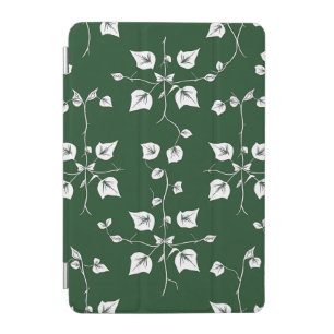 Vintage Ivy Vine Botanical Sketch Forest Green iPad Mini Cover