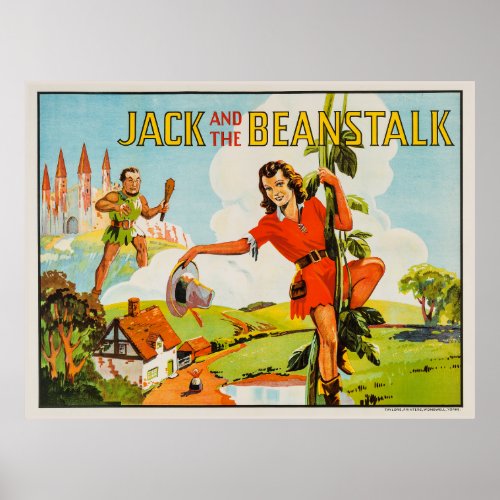 Vintage Jack and the Beanstalk Poster