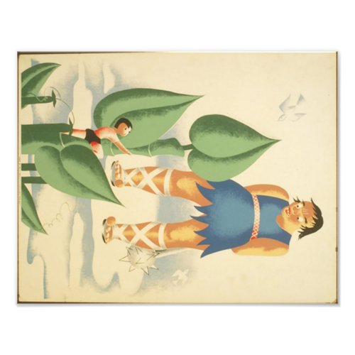 Vintage Jack and the Beanstalk WPA Poster