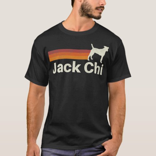 Vintage Jack Chi Retro Mom Dad Dog  T_Shirt