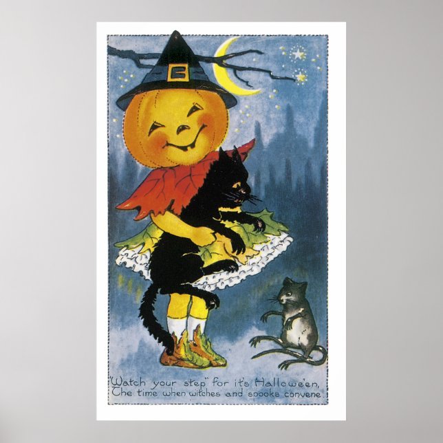 Vintage Jack o' Lantern Child Poster (Front)
