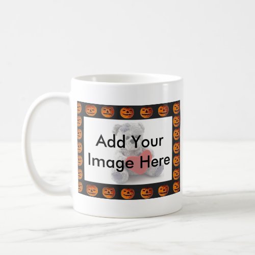 Vintage Jack o Lantern Frame Pattern Image Coffee Mug