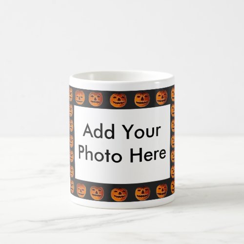 Vintage Jack o Lantern Frame Pattern Image Coffee Mug